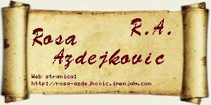Rosa Azdejković vizit kartica